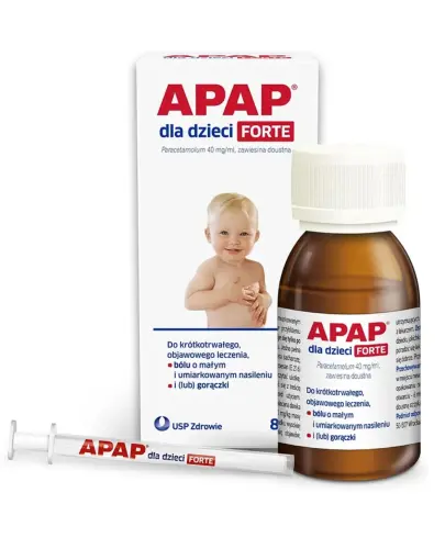 APAP dla dzieci Forte zawiesina doustna, 85ml - O działaniu przeciwbólowym i przeciwgorączkowym