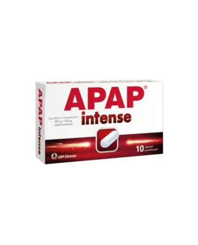 APAP Intense tabletki powlekane, 10 sztuk - Przeciwbólowe z paracetamolem i ibuprofenem