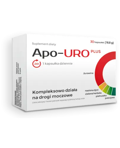 Apo-Uro Plus, 30 kapsułek - Suplement diety z ekstraktem z owoców żurawiny wielkoowocowej