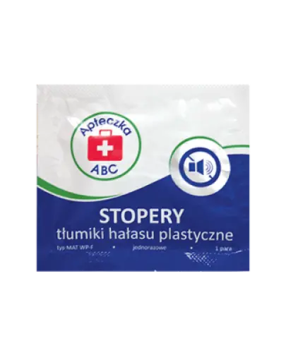 Apteczka ABC Stopery tłumiki hałasu plastyczne, 1 para - Stopery jednorazowe