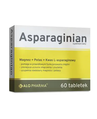 Asparaginian ALG Pharma, tabletki 60 sztuk - Tabletki zawierające magnez i potas. 