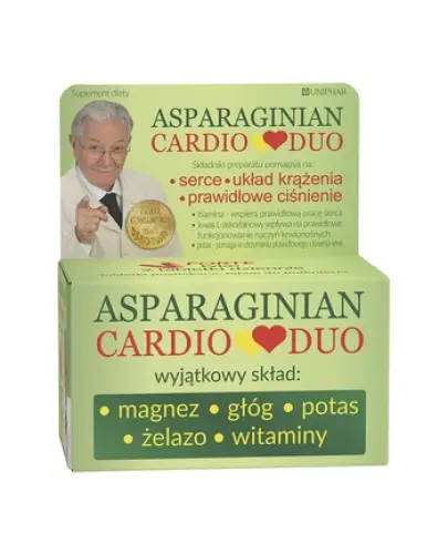 Asparaginian CardioDuo, 50 tabletek -  Preparat magnezowo-potasowy, przeznaczony dla osób dorosłych