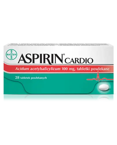 Aspirin Cardio tabletki powlekane, 28 sztuk - Tabletki, które odgrywa istotną rolę w zapobieganiu powstawania zakrzepów