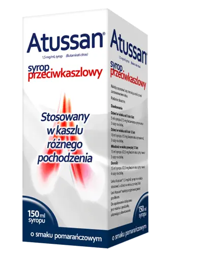 Atussan syrop, 150ml - Syrop leczący kaszlu różnego pochodzenia.