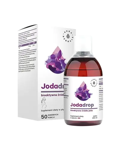 Aura Herbals Jodadrop Bioaktywne źródło jodu, 250 ml - Prosty skład na bazie wody, bez zbędnych dodatków