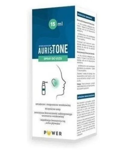 AurisTone spray do uszu, 15ml  - Spray z oliwą z oliwek i parafiną, dla dzieci od 3. miesiąca i dorosłych.