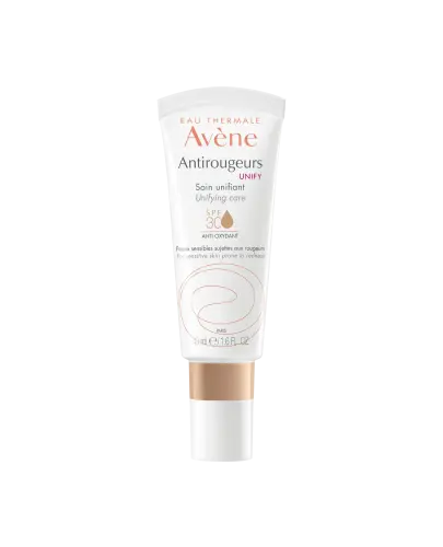 Avene Antirougeurs Unify Pielęgnacja wyrównująca koloryt SPF 30, 40 ml - Redukuje zaczerwienienia i chroni skórę przed szkodliwym działaniem promieni UV