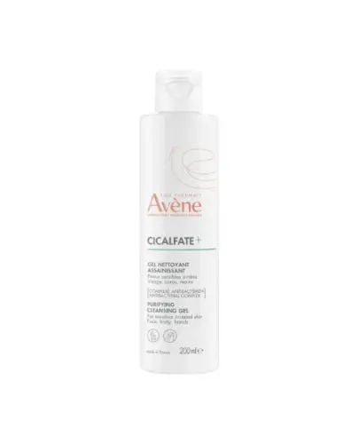 Avene Cicalfate+ Oczyszczający żel do mycia, 200 ml - Wspiera procesy regeneracyjne i nie narusza naturalnej bariery ochronnej skóry