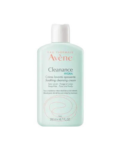 Avene Cleanance Hydra Oczyszczający krem łagodzący, 200 ml - Krem łagodzący do mycia twarzy i ciała, nie zawiera mydła