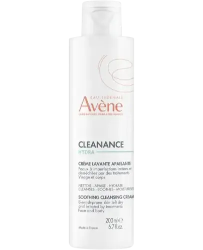 Avene Cleanance Hydra krem oczyszczający, 200 ml - Przywraca komfort skórze wysuszonej i podrażnionej lekami przeciwtrądzikowymi