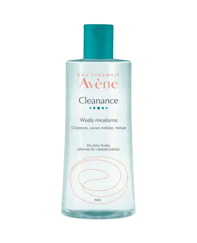 Avene Cleanance Woda micelarna, 400 ml  - Woda micelarna do pielęgnacji skóry wrażliwej, tłustej z niedoskonałościami