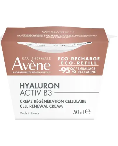 Avene Eau Thermale Hyaluron Activ B3 Krem odbudowujący komórki, refill, 50 ml - Wygładza i koryguje zmarszczki 