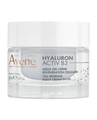 Avene Hyaluron Activ B3 Aqua-Żel Krem odbudowujący komórki, 50 ml - Krem-żel zawiera kwas hialuronowy i niacynamid, który regeneruje komórki