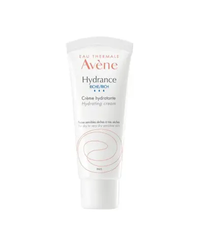 Avene Hydrance Rich Krem nawilżający bogata konsystencja, 40 ml  - Łagodzi uczucie suchości i napięcia skóry, pozostawiając ją miękką i gładką