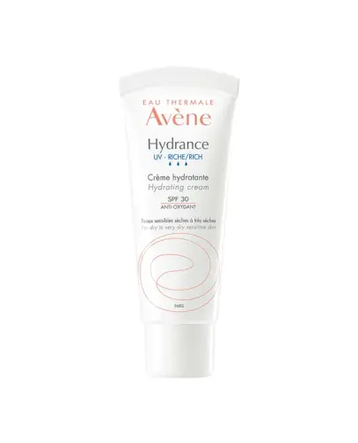 Avene Hydrance UV Riche Bogaty krem nawilżający SPF 30, 40 ml - Nawilżanie, zmiękczanie, ochrona przeciwsłoneczna SPF 30