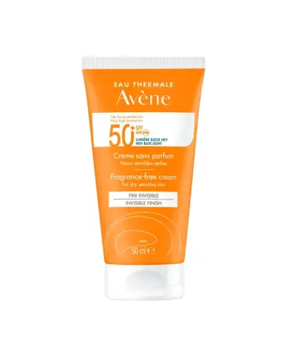 Avene Sun SPF 50+ Krem bezzapachowy, 50 ml - Niezawodna ochrona przed szkodliwym promieniowaniem UV