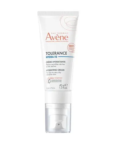 Avene Tolerance Hydra-10 Krem nawilżający, 40 ml - Nawilżający krem do pielęgnacji twarzy zawiera 100% składników pochodzenia naturalnego