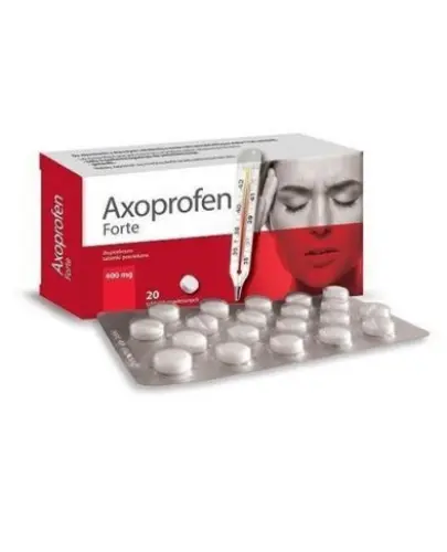 Axoprofen Forte, 400mg, 50 tabletek powlekanych - O działaniu przeciwbólowym, przeciwzapalnym i przeciwgorączkowym