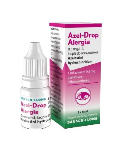 Azel-Drop Alergia krople do oczu, 6 ml - Krople do oczu stosowane w profilaktyce i leczeniu objawów alergicznego sezonowego zapalenia spojówek