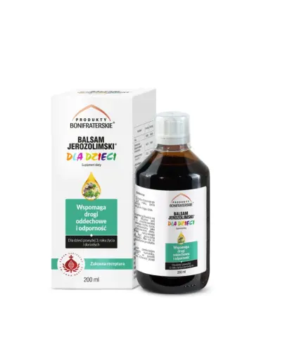 Balsam Jerozolimski dla dzieci syrop, 200 ml - Z kompozycją ziół, które wspierają właściwe funkcjonowanie układu oddechowego