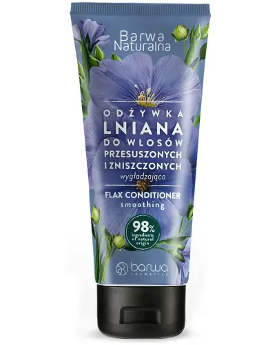 Barwa Naturalna, Odżywka lniana do włosów przesuszonych i zniszczonych, 200 ml - Odżywka wygłądzająca do włosów