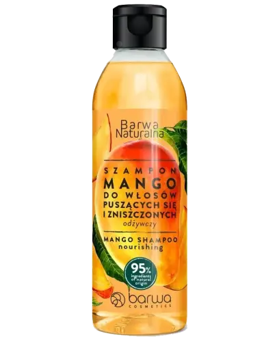 Barwa Naturalna Mango, Szampon, 300 ml - Szampon do włosów puszących się i zniszczonych