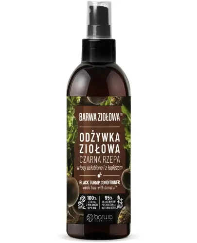 Barwa Ziołowa Czarna Rzepa odżywka w sprayu, 250 ml - Odżywka Ziołowa Czarna Rzepa w sprayu dedykowana włosom osłabionym i z łupieżem