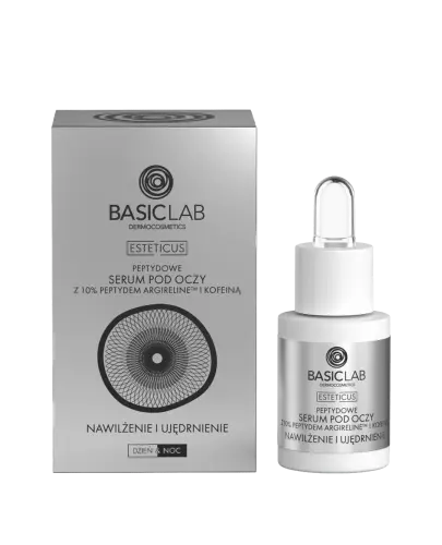 BasicLab Serum peptydowe pod oczy, 15 ml - Efekt wygładzenia i liftingu