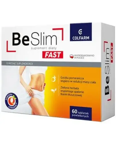 Be Slim Fast, 60 tabletek - Suplement diety z wyciągami roślinnymi