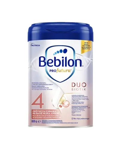 Bebilon Profutura Duo Biotik 4 Odżywcza formuła na bazie mleka Junior, 800 g - Dla dziecka po 2. roku życia