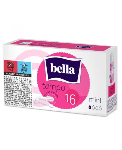 Bella Tampo Mini Tampony higieniczne, 16 sztuk - Na małe krwawienie menstruacyjne