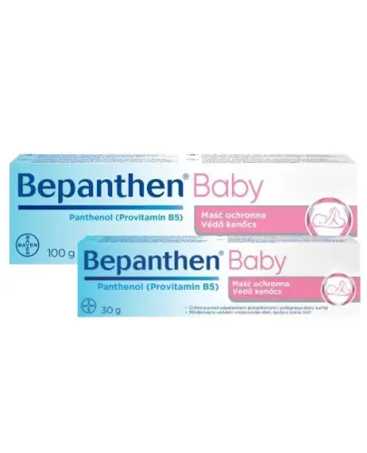 Bepanthen Baby Zestaw Maść ochronna, 100 g + 30 g - Ochrona przed odparzeniami