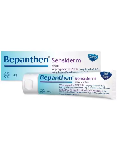 Bepanthen Sensiderm, krem, 50g - Na zaczerwienienie skóry i swędzenie