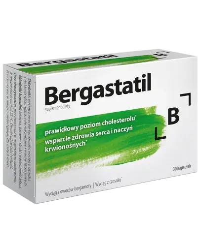 Bergastatil, 30 kapsułek - Suplement z owocem bergamoty i czosnkiem