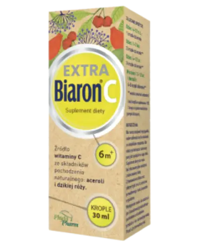 Biaron C Extra, krople doustne, 30 ml - Suplement diety  z naturalną witaminą C