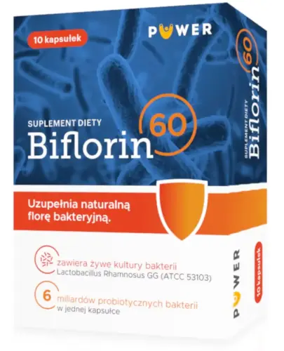 Biflorin 60, 20 kapsułek - Probiotyk dla dzieci i dorosłych