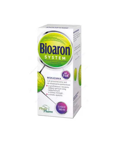 Bioaron System syrop, 100 ml - Syrop stosowany w profilaktyce i leczeniu infekcji górnych dróg oddechowych