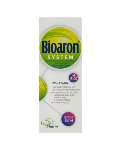 Bioaron System syrop, 200 ml - Syrop stosowany w profilaktyce i leczeniu infekcji górnych dróg oddechowych