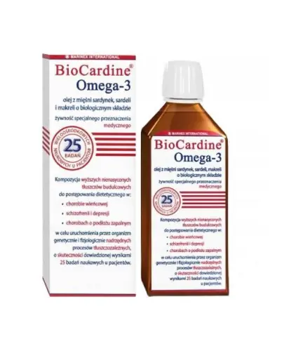 BioCardine Omega 3, 200 ml - Wspiera pracę układy nerwowego i krążenia