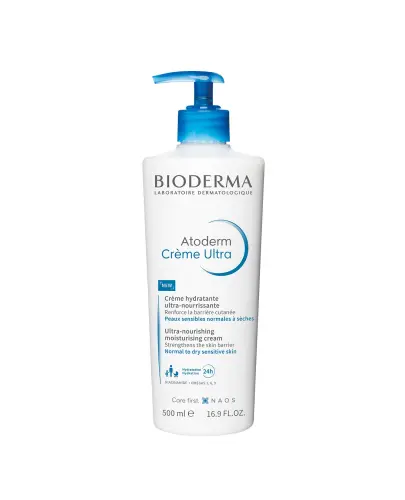 Bioderma Atoderm Creme Ultra Ultraodżywczy krem nawilżający, 500 ml - Wzmocniona bariera ochronna skóry dla całej rodziny