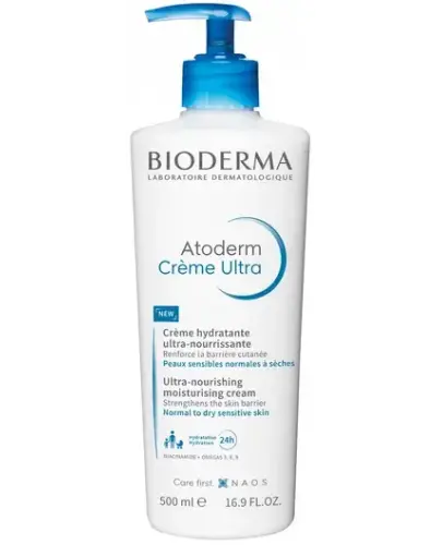 Bioderma Atoderm Creme Ultra Parfumee ultranawilżający i wzmacniający krem, 500 ml - Długotrwale nawilża, zapewnia skórze miękkość i elastyczność