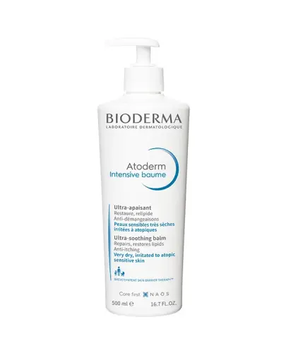 Bioderma Atoderm Intensive Baume Balsam, 500 ml - Kojący balsam emolientowy do skóry atopowej, suchej, bardzo suchej. Nawilża i odżywia skórę