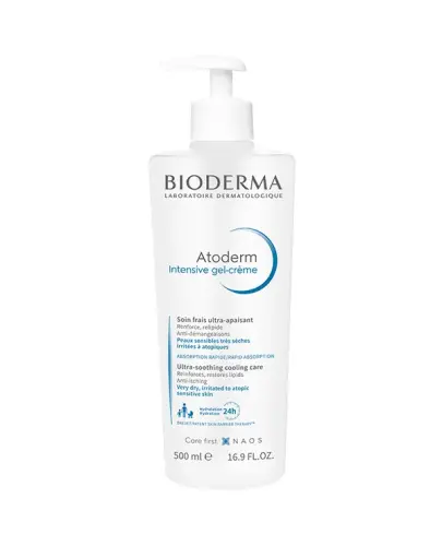 Bioderma Atoderm Intensive Krem-żel balsam do ciała, 500 ml - Nawilża, odżywia i łagodzi śwędzenie skóry