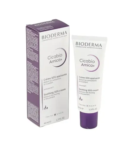 Bioderma Cicabio Arnica+ SOS, krem 40 ml - Zmniejsza uczucie dyskomfortu i przyśpiesza wchłanianie się siniaków, obrzęków i stłuczeń