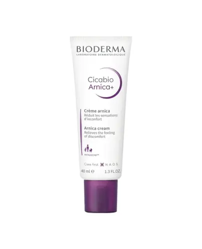 Bioderma Cicabio Arnica+ Krem regenerujący na siniaki, obrzęki i stłuczenia, 40 ml - Krem zmniejszający uczucie dyskomfortu i przyśpieszający wchłanianie się siniaków, obrzęków i stłuczeń