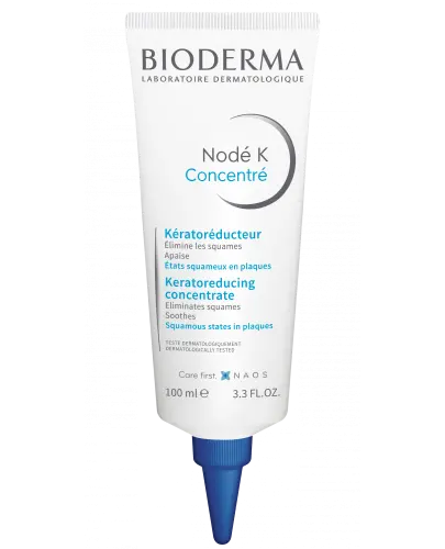 Bioderma Node K Concentre Emulsja o działaniu przeciwzapalnym i przeciwświądowym, 100 ml  - Emulsja pomagająca wyeliminować lepiące się płaty i zapobiegająca ich nawrotom