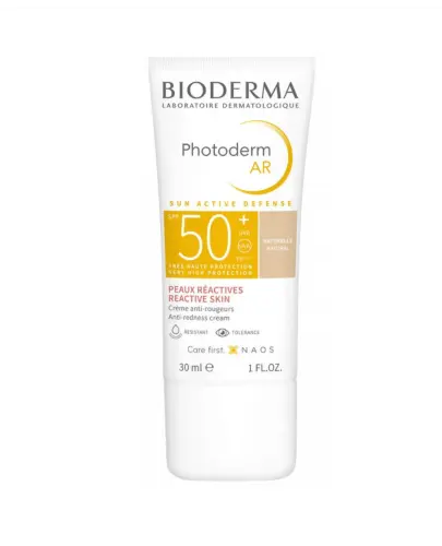 BIODERMA Photoderm AR SPF50+ Krem tonujący do skóry z problemami naczynkowymi, 30 ml - Krem tonujacy do pielęgnacji przeciwsłonecznej skóry z problemami naczynkowymi