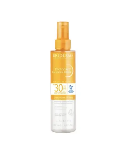 Bioderma Photoderm Eau solaire BRONZ, nawilżająca dwufazowa woda SPF30+, 200 ml - Nawilżająca dwufazowa woda chroniąca przed promieniowaniem UVA i UVB