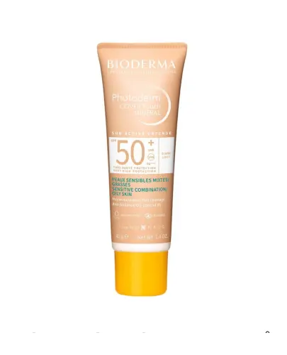 Bioderma Photoderm Cover Touch Mineral, kryjący fluid jasny, SPF 50+, 40 g - Kryjący fluid mineralny z filtrem SPF 50+ odcień jasny