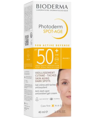 Bioderma Photoderm Spot-Age Krem ochronny SPF50+, 40 ml - Redukuje objawy fotostarzenia